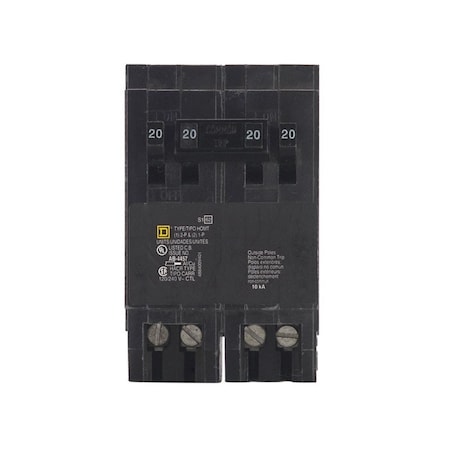 Square D Circuit Breaker, Homeline Series, 20A, 2 Pole, 240V AC 34031